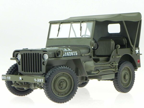 Jeep Jeep Willys (Canvas Top) 1941 - 1:18 - Welly Jeep Jeep Willys (Canvas Top) 1941 - 1:18 - Welly