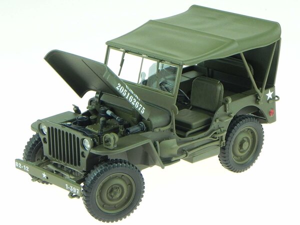 Jeep Jeep Willys (Canvas Top) 1941 - 1:18 - Welly Jeep Jeep Willys (Canvas Top) 1941 - 1:18 - Welly