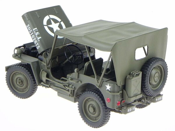 Jeep Jeep Willys (Canvas Top) 1941 - 1:18 - Welly Jeep Jeep Willys (Canvas Top) 1941 - 1:18 - Welly