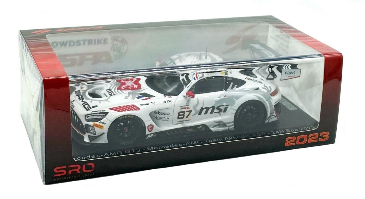 Mercedes-Benz Mercedes-AMG GT3 Team Akkodis ASP #87 24H Spa 2023 - 1:43 - Spark Mercedes-Benz Mercedes-AMG GT3 Team Akkodis ASP #87 24H Spa 2023 - 1:43 - Spark