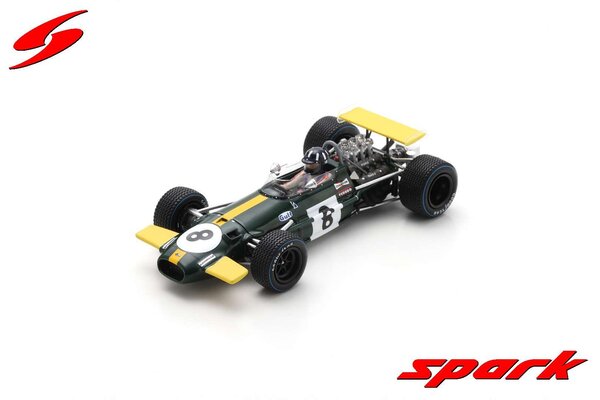 Formule 1 Brabham BT26A #8 Practice British GP 1969 Graham Hill - 1:43 - Spark