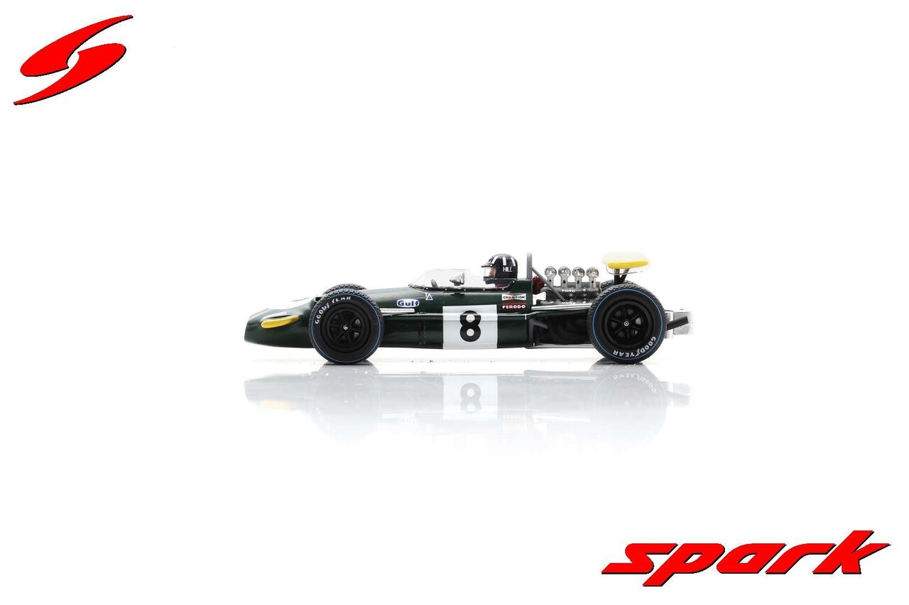 Formule 1 Brabham BT26A #8 Practice British GP 1969 Graham Hill - 1:43 - Spark