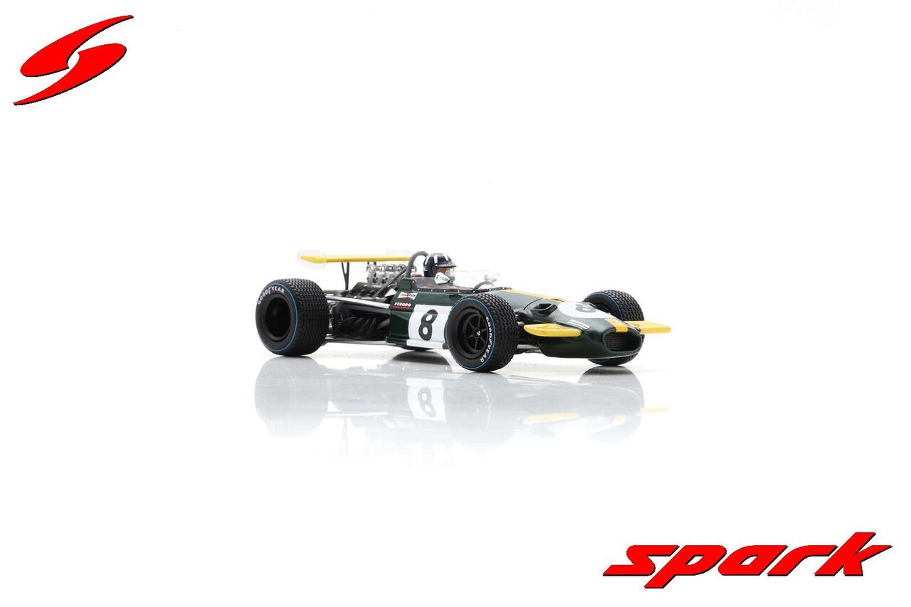 Formule 1 Brabham BT26A #8 Practice British GP 1969 Graham Hill - 1:43 - Spark