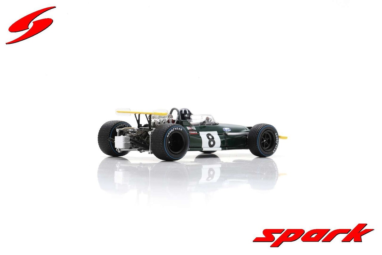 Formule 1 Brabham BT26A #8 Practice British GP 1969 Graham Hill - 1:43 - Spark