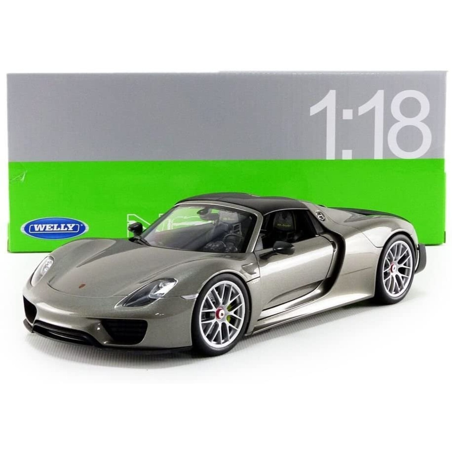 Porsche 918 Spyder (Black Top) - 1:18 - Welly - HMKT