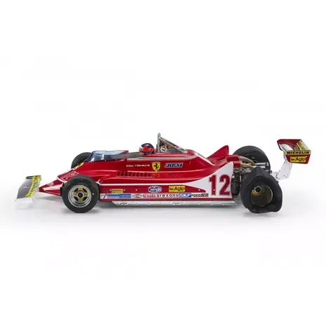Formule 1 Ferrari 312T4 #12 GP Zandvoort Gilles Villeneuve 1979 + Pilot Figure - 1:18 - GP Replicas Formule 1 Ferrari 312T4 #12 GP Zandvoort Gilles Villeneuve 1979 + Pilot Figure - 1:18 - GP Replicas