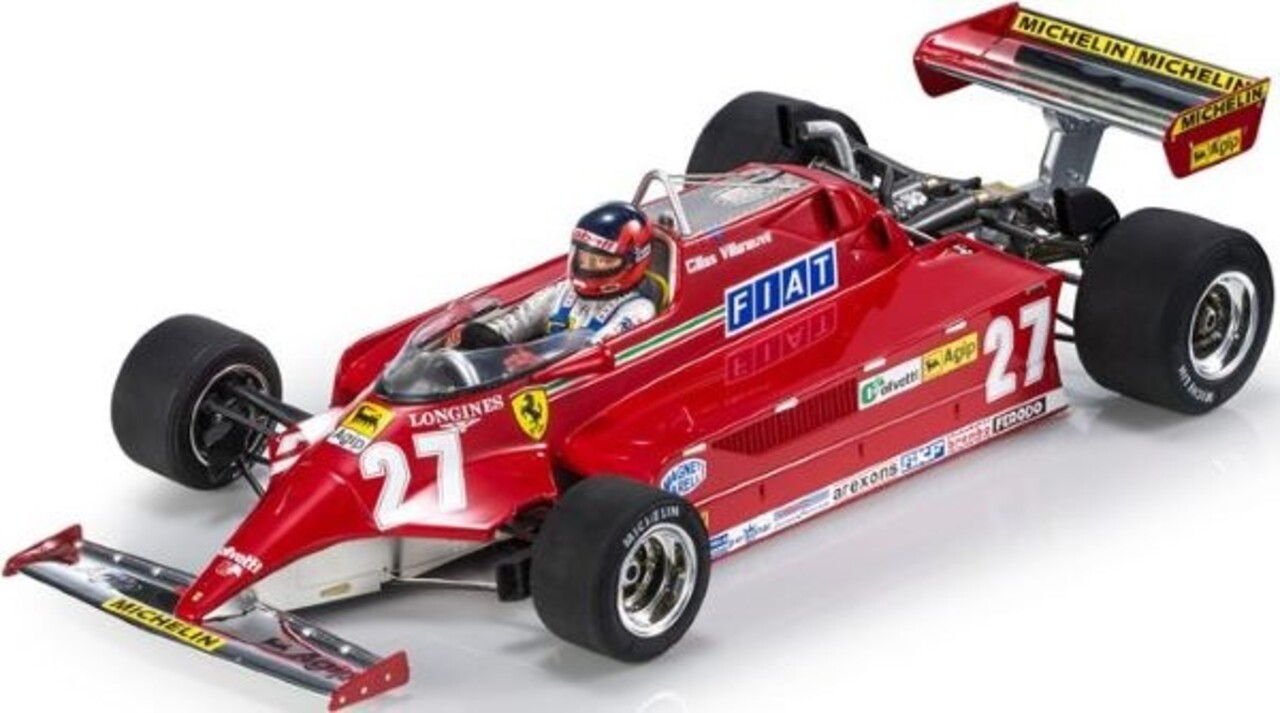Formule 1 Ferrari 126 CK Scuderia Ferrari #27 Winner GP Monaco 1981 G.Villeneuve (+ Pilot Figure) - 1:18 - GP Replicas Formule 1 Ferrari 126 CK Scuderia Ferrari #27 Winner GP Monaco 1981 G.Villeneuve (+ Pilot Figure) - 1:18 - GP Replicas