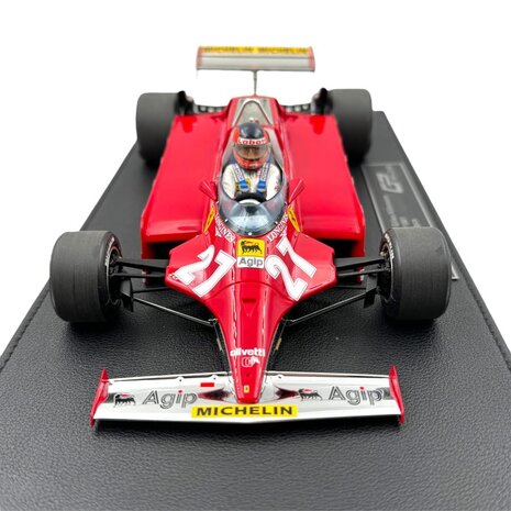 Formule 1 Ferrari 126 CK Scuderia Ferrari #27 Winner GP Monaco 1981 G.Villeneuve (+ Pilot Figure) - 1:18 - GP Replicas Formule 1 Ferrari 126 CK Scuderia Ferrari #27 Winner GP Monaco 1981 G.Villeneuve (+ Pilot Figure) - 1:18 - GP Replicas