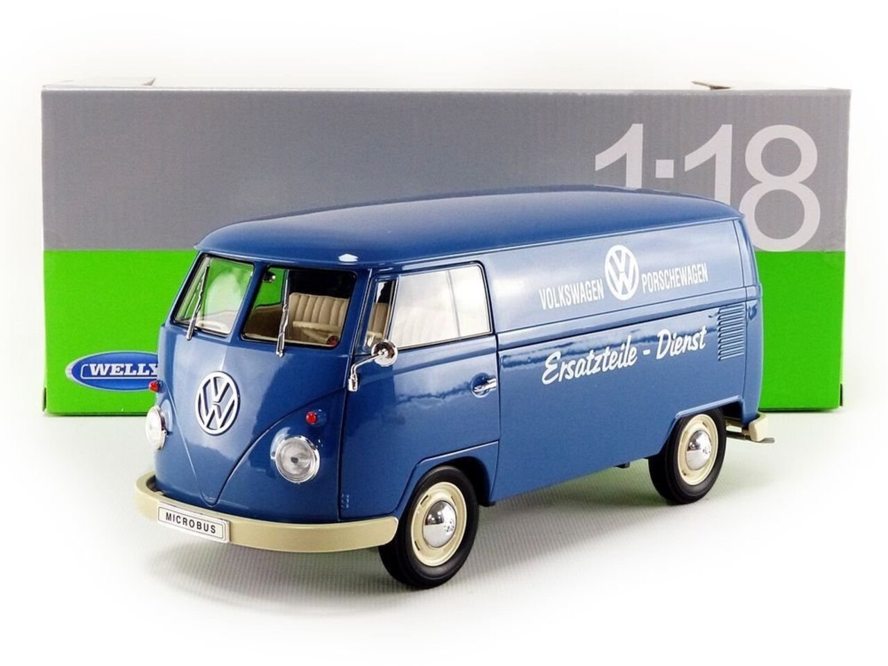 Volkswagen Volkswagen T1 Bus 'Volkswagen Porschewagen Ersatzteile - Dienst' 1963 - 1:18 - Welly Volkswagen Volkswagen T1 Bus 'Volkswagen Porschewagen Ersatzteile - Dienst' 1963 - 1:18 - Welly