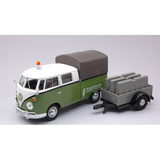 Volkswagen Volkswagen T1 (Type 2) Double Cab Pick-Up + Trailer 1962 'Road Maintenance' - 1:24 - Motor Max
