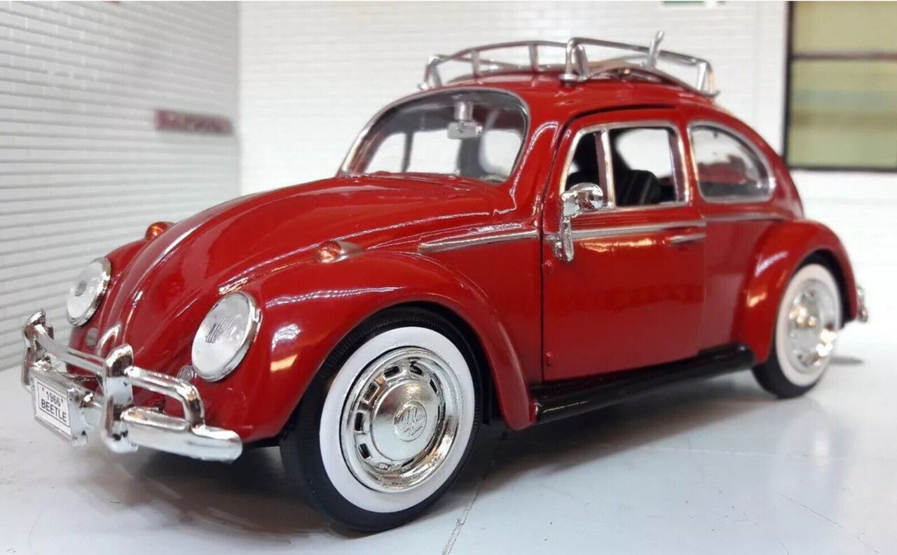 Volkswagen Volkswagen Beetle 1966 + Roof Rack  - 1:24 - Motor Max