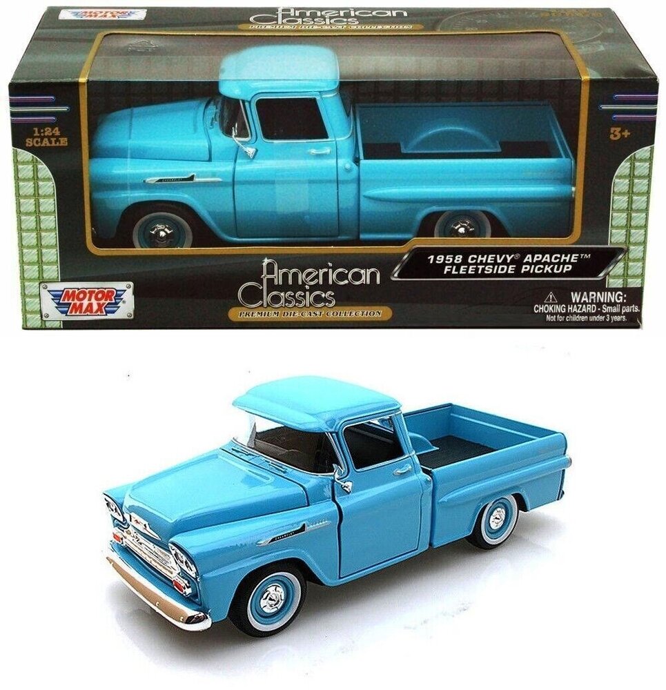 Chevrolet Chevrolet Apache Fleetside Pick Up 1958 - 1:24 - Motor Max Chevrolet Chevrolet Apache Fleetside Pick Up 1958 - 1:24 - Motor Max