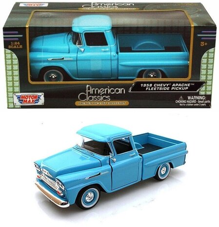 Chevrolet Chevrolet Apache Fleetside Pick Up 1958 - 1:24 - Motor Max Chevrolet Chevrolet Apache Fleetside Pick Up 1958 - 1:24 - Motor Max