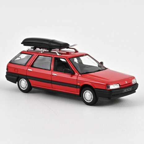 Renault Renault 21 Nevada 1989 + Roof Rack + Roof Box + Skis - 1:43 - Norev