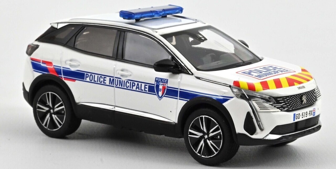 Peugeot Peugeot 3008 2023 'Police Municipale' + Red & White Striping - 1:43 - Norev Peugeot Peugeot 3008 2023 'Police Municipale' + Red & White Striping - 1:43 - Norev