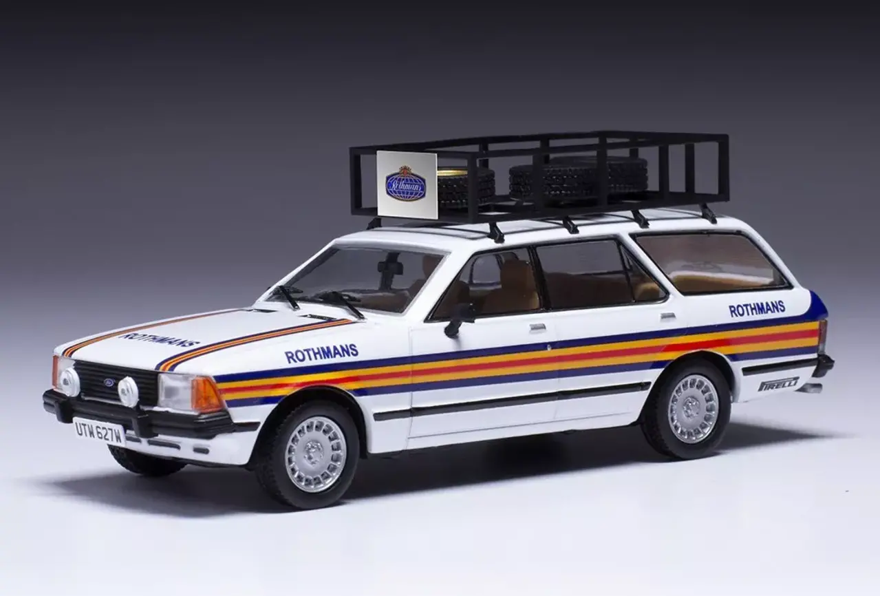 Ford Ford Granada MK II Turnier + Roof Rack + Spare Tires 1980  - 1:43 - IXO Models