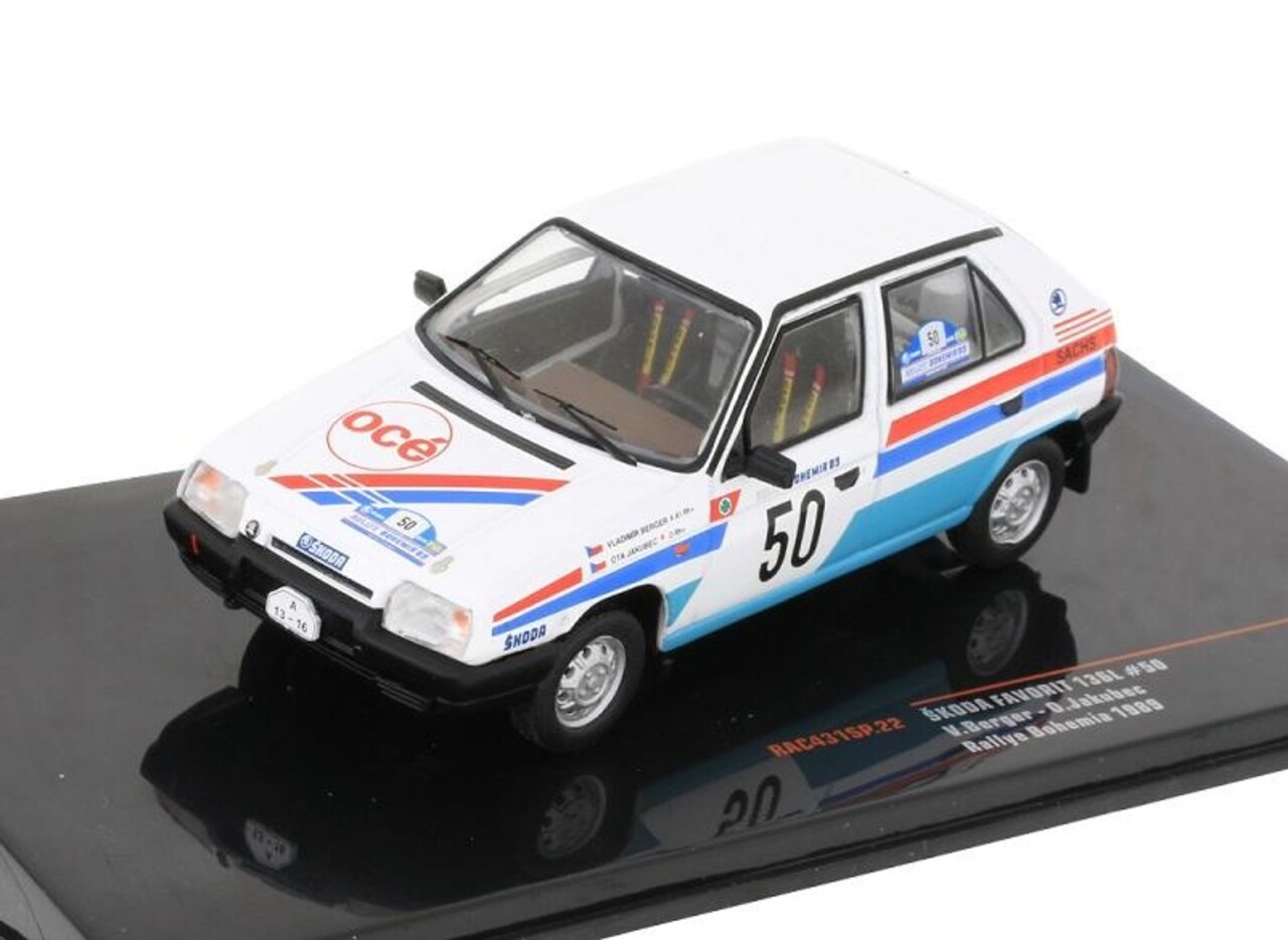 Skoda Skoda Favorit 136L #50 Rally Bohemia 1989 - 1:43 - IXO Models Skoda Skoda Favorit 136L #50 Rally Bohemia 1989 - 1:43 - IXO Models