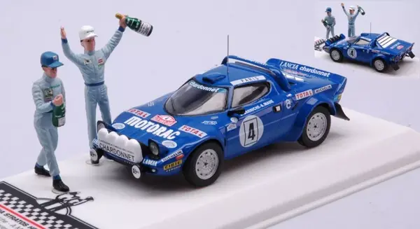 Lancia Lancia Stratos HF #4 Winner Rally Monte Carlo 1979 (Night Version) + 2x Figure - 1:43 - IXO Models Lancia Lancia Stratos HF #4 Winner Rally Monte Carlo 1979 (Night Version) + 2x Figure - 1:43 - IXO Models
