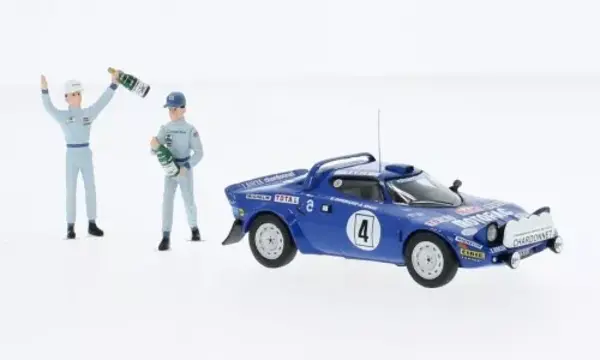 Lancia Lancia Stratos HF #4 Winner Rally Monte Carlo 1979 (Night Version) + 2x Figure - 1:43 - IXO Models Lancia Lancia Stratos HF #4 Winner Rally Monte Carlo 1979 (Night Version) + 2x Figure - 1:43 - IXO Models