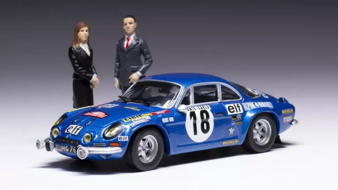 Renault Alpine Renault A110 1800 S Winner Rally Monte Carlo 1973 + 2x Figure - 1:43 - IXO Models Renault Alpine Renault A110 1800 S Winner Rally Monte Carlo 1973 + 2x Figure - 1:43 - IXO Models