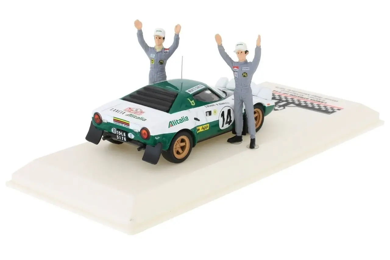 Lancia Lancia Stratos HF Alitalia #14 Rally WM Rally Monte Carlo 1975 + 2x Figure - IXO Models Lancia Lancia Stratos HF Alitalia #14 Rally WM Rally Monte Carlo 1975 + 2x Figure - IXO Models