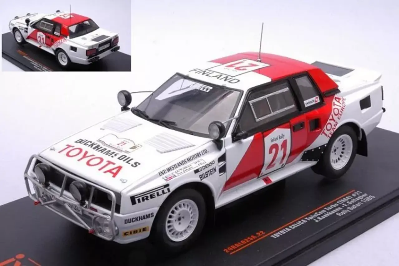Toyota Toyota Celica TwinCam Turbo (TA64) #21 Rally WM Safari Rally 1985 - 1:24 - IXO Models Toyota Toyota Celica TwinCam Turbo (TA64) #21 Rally WM Safari Rally 1985 - 1:24 - IXO Models