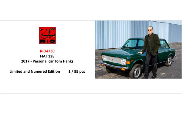 Fiat Fiat 128 2-Door 1969 Personal Car Tom Hanks - 1:43 - Rio Fiat Fiat 128 2-Door 1969 Personal Car Tom Hanks - 1:43 - Rio