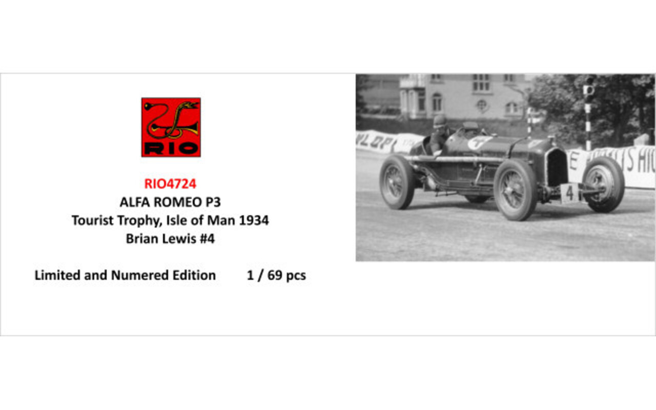 Alfa Romeo Alfa Romeo P3 #4 Tourist Trophy Isle of Man 1934 - 1:43 - Rio Alfa Romeo Alfa Romeo P3 #4 Tourist Trophy Isle of Man 1934 - 1:43 - Rio