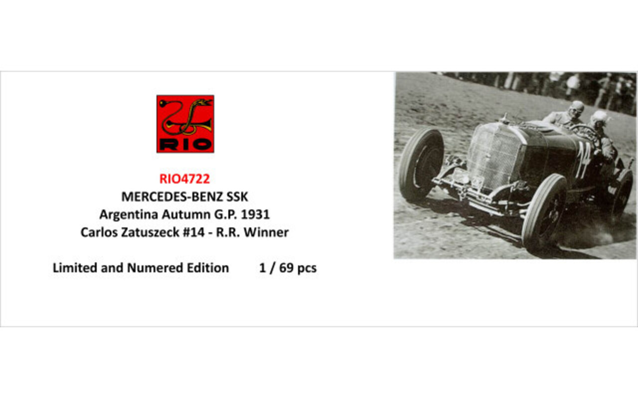 Mercedes-Benz Mercedes-Benz SSK #14 Winner GP Argentina Autumn 1928 - 1:43 - Rio Mercedes-Benz Mercedes-Benz SSK #14 Winner GP Argentina Autumn 1928 - 1:43 - Rio
