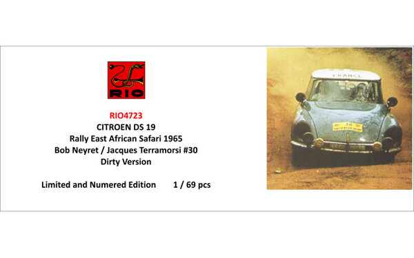 Citroen Citroen DS 19 #30 Rally East African Safari 1965 (Dirty + Night Version) - 1:43 - Rio