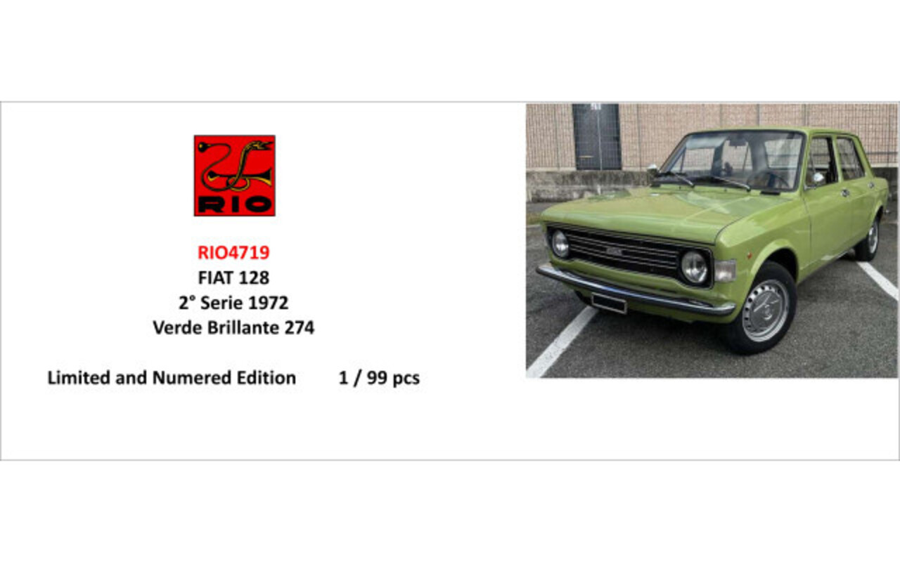 Fiat Fiat 128 2-Series 1972 - 1:43 - Rio Fiat Fiat 128 2-Series 1972 - 1:43 - Rio