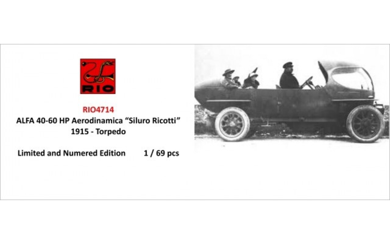Alfa Romeo Alfa Romeo 40-60 CV Aerodinamica Siluro Ricotti Torpedo Open 1915 - 1:43 - Rio Alfa Romeo Alfa Romeo 40-60 CV Aerodinamica Siluro Ricotti Torpedo Open 1915 - 1:43 - Rio