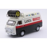 Fiat Fiat 238 Van High Roof Assistance Rally Lancia 1973 + Roof Rack + 4 Wheels - 1:43 - Rio