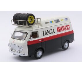 Fiat Fiat 238 Van High Roof Assistance Rally Lancia 1973 + Roof Rack + 4 Wheels - 1:43 - Rio Fiat Fiat 238 Van High Roof Assistance Rally Lancia 1973 + Roof Rack + 4 Wheels - 1:43 - Rio