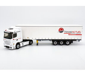 Mercedes-Benz Mercedes-Benz  Actros 5 1851 Truck 4x2 + Curtainside Semi Trailer 3 Axle 'Transactuel Transports 2018 s 2018  - 1:43 - Eligor Mercedes-Benz Mercedes-Benz  Actros 5 1851 Truck 4x2 + Curtainside Semi Trailer 3 Axle 'Transactuel Transports 2018 s 2018  - 1:43 - Eligor