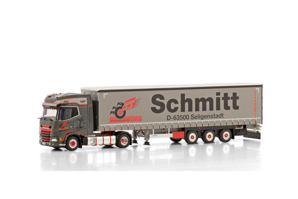 Daf DAF XG+ 4x2 + Curtainside Trailer 3 Axle 'Schmitt' -1:50 - WSI Models