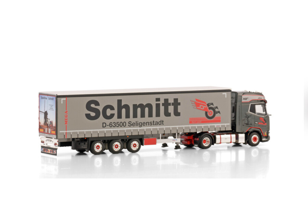 Daf DAF XG+ 4x2 + Curtainside Trailer 3 Axle 'Schmitt' -1:50 - WSI Models