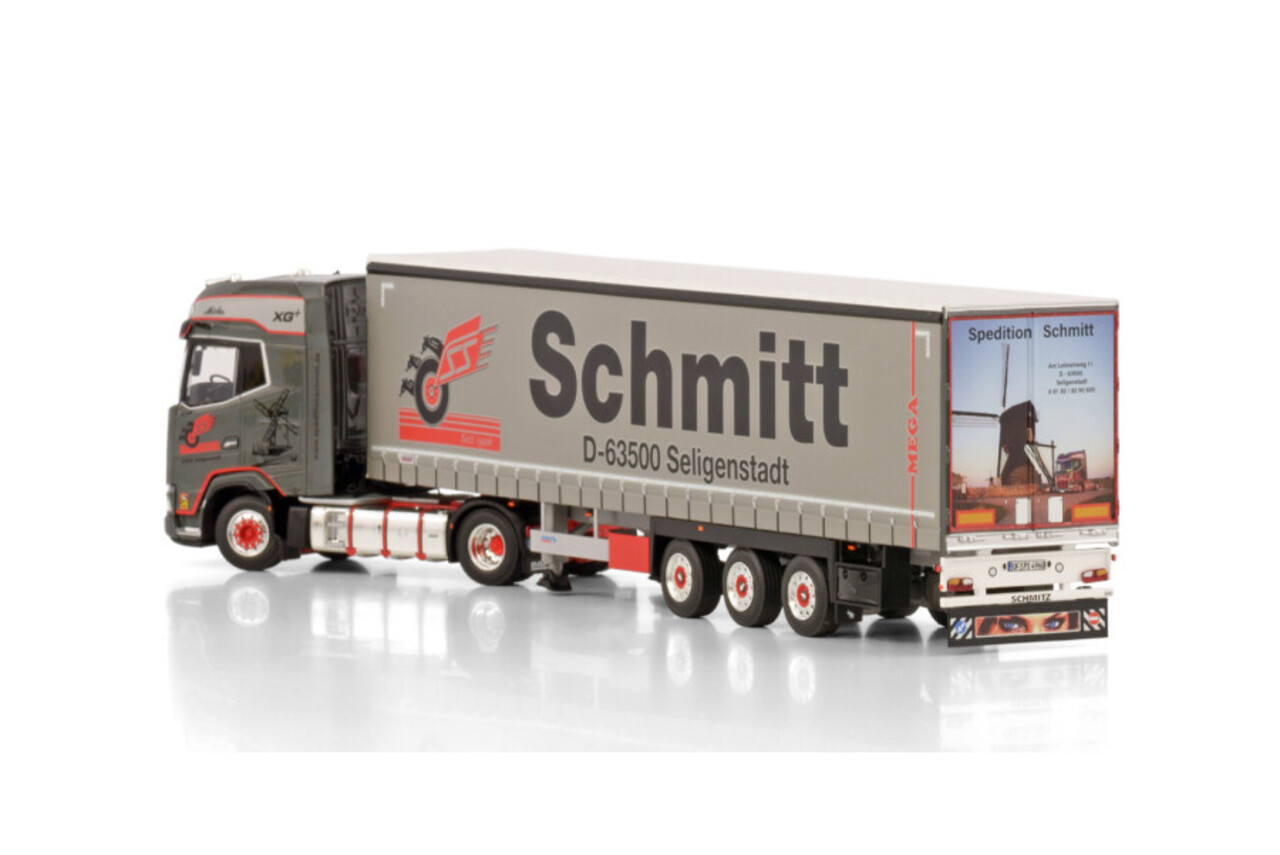 Daf DAF XG+ 4x2 + Curtainside Trailer 3 Axle 'Schmitt' -1:50 - WSI Models