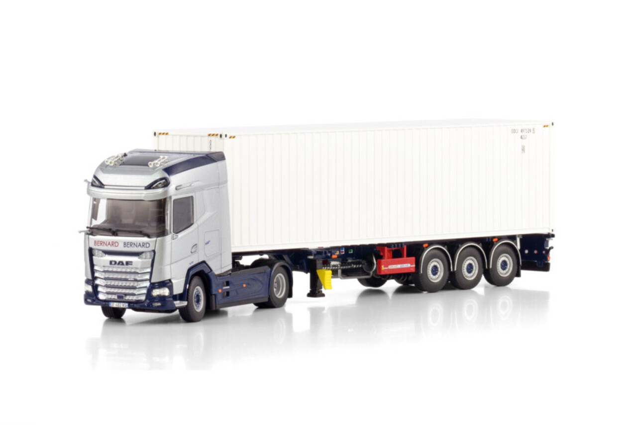 Daf DAF XG+ 4x2 +Flex Container Trailer 3 Axle + Container 40Ft 'Bernard & Bernard' -1:50 - WSI Models Daf DAF XG+ 4x2 +Flex Container Trailer 3 Axle + Container 40Ft 'Bernard & Bernard' -1:50 - WSI Models