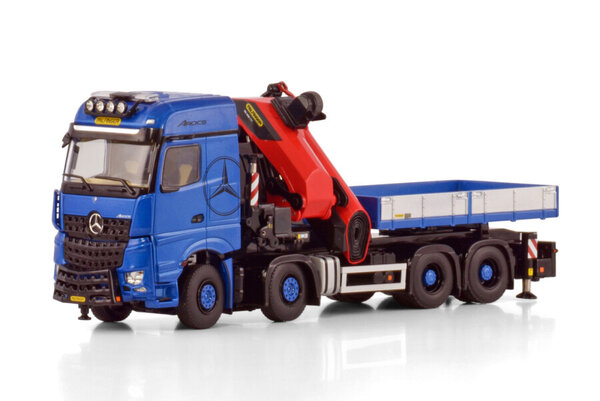 Mercedes-Benz Mercedes-Benz Arocs MP5 Big Space Ballast Truck 8x4 + Palfinger PK 1650 TEC + Jib - 1:50 - WSI Models