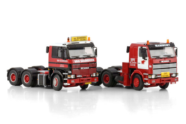 Scania Scania 142 2 Series 6x4 'Mammoet'  en 'Van Seumeren' (Classic SET) - 1:50 - WSI Models Scania Scania 142 2 Series 6x4 'Mammoet'  en 'Van Seumeren' (Classic SET) - 1:50 - WSI Models
