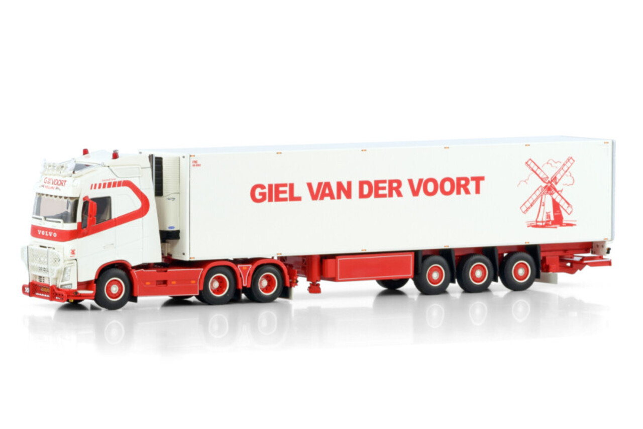 Volvo Volvo FH4 Globetrotter 6x2 Tag Axle + Reefer Trailer 3 Axle 'Giel Van Der Voort' - 1:50 - WSI Models Volvo Volvo FH4 Globetrotter 6x2 Tag Axle + Reefer Trailer 3 Axle 'Giel Van Der Voort' - 1:50 - WSI Models