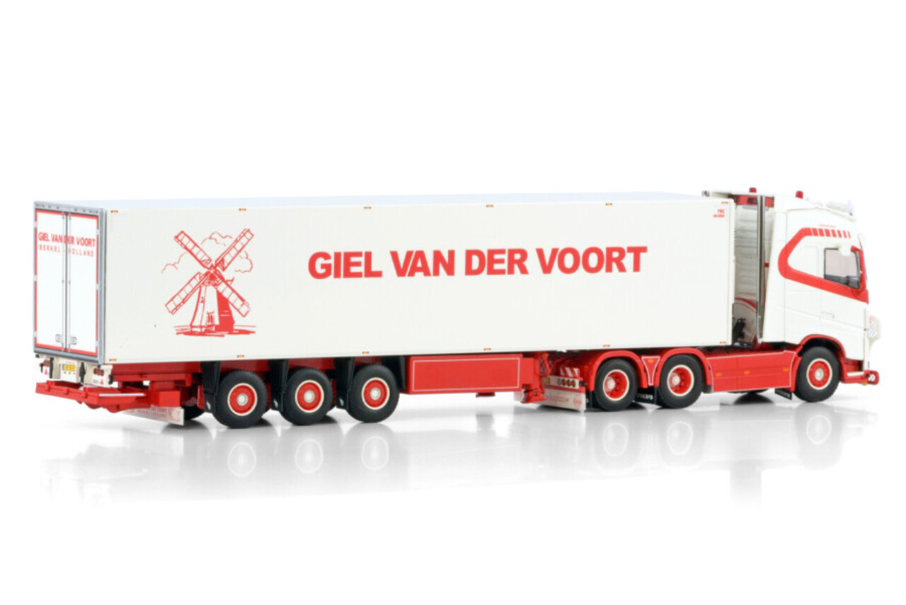 Volvo Volvo FH4 Globetrotter 6x2 Tag Axle + Reefer Trailer 3 Axle 'Giel Van Der Voort' - 1:50 - WSI Models Volvo Volvo FH4 Globetrotter 6x2 Tag Axle + Reefer Trailer 3 Axle 'Giel Van Der Voort' - 1:50 - WSI Models