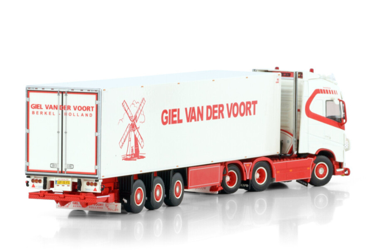 Volvo Volvo FH4 Globetrotter 6x2 Tag Axle + Reefer Trailer 3 Axle 'Giel Van Der Voort' - 1:50 - WSI Models Volvo Volvo FH4 Globetrotter 6x2 Tag Axle + Reefer Trailer 3 Axle 'Giel Van Der Voort' - 1:50 - WSI Models