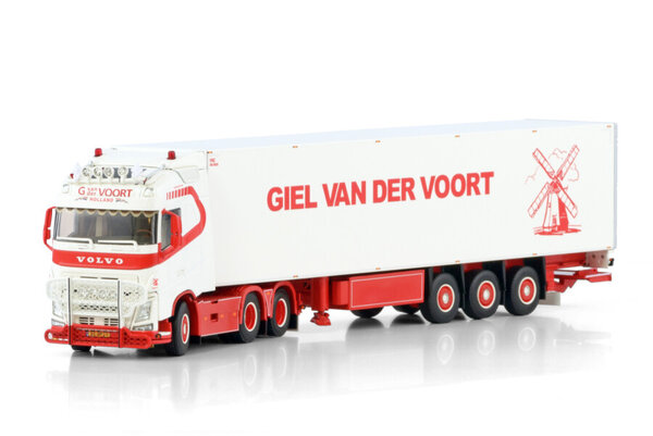 Volvo Volvo FH4 Globetrotter 6x2 Tag Axle + Reefer Trailer 3 Axle 'Giel Van Der Voort' - 1:50 - WSI Models Volvo Volvo FH4 Globetrotter 6x2 Tag Axle + Reefer Trailer 3 Axle 'Giel Van Der Voort' - 1:50 - WSI Models