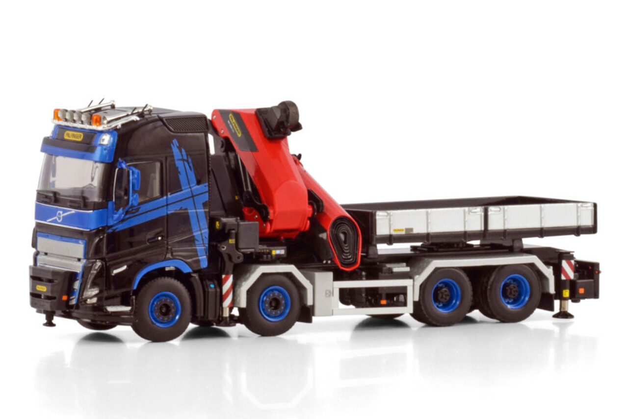Volvo Volvo FH5 Globetrotter 8x4 Rigid Ballast Box Truck + Palfinger PK 1350 TEC + Jib - 1:50 - WSI Models