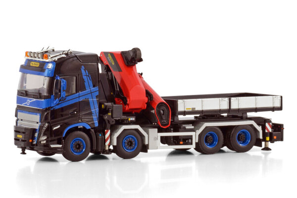 Volvo Volvo FH5 Globetrotter 8x4 Rigid Ballast Box Truck + Palfinger PK 1350 TEC + Jib - 1:50 - WSI Models