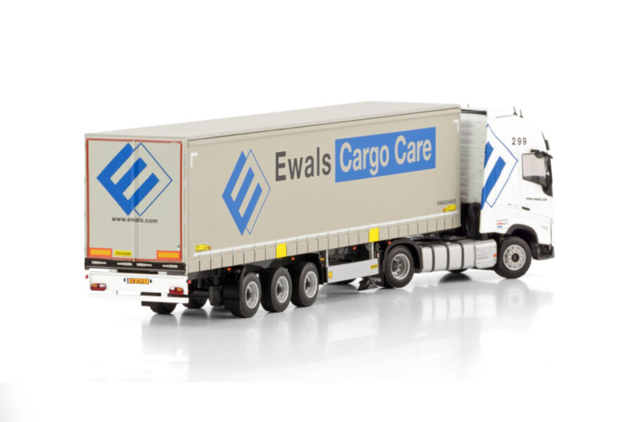 Volvo Volvo FH5 Globetrotter XL 4x2 + Curtainside Trailer 3 Axle 'Ewals Cargo Care'  - 1:50 - WSI Models