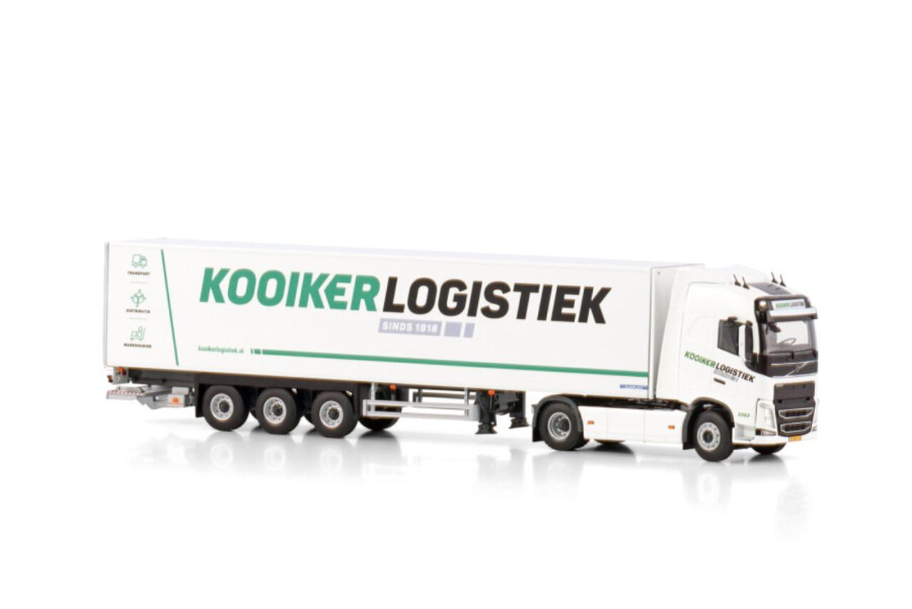Volvo Volvo FH4 Globetrotter 4x2 + Box Trailer 3 Axle 'Kooiker Logistiek' - 1:50 - WSI Models
