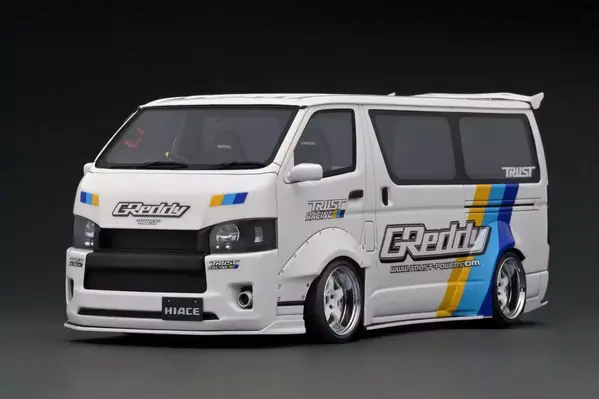 Toyota Toyota Hiace T.S.D. Works 18 Inch Wheels 'Greddy' - 1:18 - Ignition Model Toyota Toyota Hiace T.S.D. Works 18 Inch Wheels 'Greddy' - 1:18 - Ignition Model